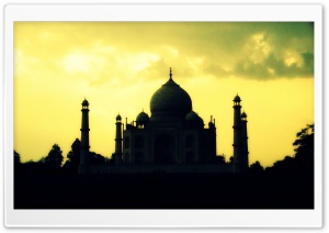 Taj Mahal in Shadow Ultra HD Wallpaper for 4K UHD Widescreen Desktop, Lockscreen, Screensaver, TV, Tablet, Smartphone