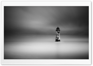 Talacre, Point of Ayr Lighthouse Lighthouse, Night Ultra HD Wallpaper for 4K UHD Widescreen desktop, tablet & smartphone
