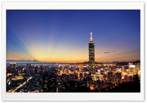 Tapei 101 Night Ultra HD Wallpaper for 4K UHD Widescreen desktop, tablet & smartphone