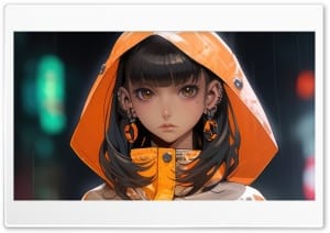 Techwear Anime Girl 4K UHD Wallpaper for Widescreen and UltraWide Desktop, UltraHD TV, Smartphone, Tablet