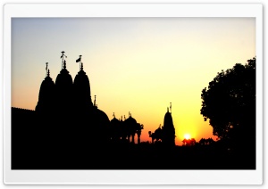 Temple at Dusk Ultra HD Wallpaper for 4K UHD Widescreen Desktop, Lockscreen, Screensaver, TV, Tablet, Smartphone