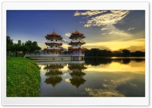 Temple Reflections Ultra HD Wallpaper for 4K UHD Widescreen desktop, tablet & smartphone