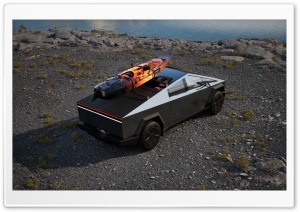 Tesla Car Cybertruck Vacation 4K UHD Wallpaper for Widescreen and UltraWide Desktop, UltraHD TV, Smartphone, Tablet