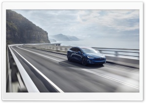 Tesla Electric Car Australia Coastline Ultra HD Wallpaper for 4K UHD Widescreen desktop, tablet & smartphone