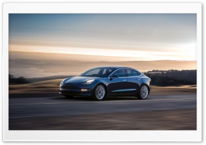 Tesla Model 3 Electric Car, Driving Ultra HD Wallpaper for 4K UHD Widescreen desktop, tablet & smartphone