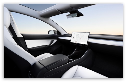 Tesla Model 3 Electric Car Interior - No Wheel Ultra HD Desktop ...