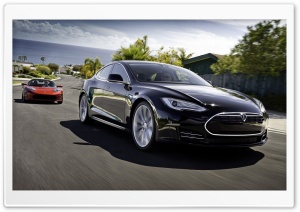 Tesla Model S Black Ultra HD Wallpaper for 4K UHD Widescreen desktop, tablet & smartphone