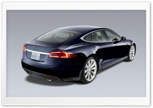 Tesla Model S in Blue, Rear View Ultra HD Wallpaper for 4K UHD Widescreen desktop, tablet & smartphone