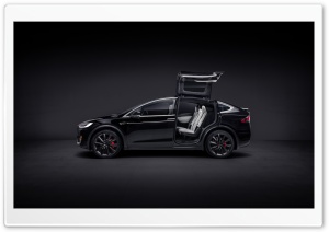 Tesla Model X SUV Black Electric Car - safest, quickest SUV Ultra HD Wallpaper for 4K UHD Widescreen desktop, tablet & smartphone