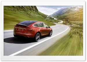 Tesla Model X SUV Electric Car, Mountain Road Ultra HD Wallpaper for 4K UHD Widescreen desktop, tablet & smartphone