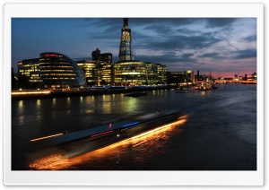 Thames River At Night Ultra HD Wallpaper for 4K UHD Widescreen desktop, tablet & smartphone