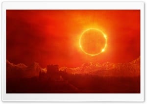 The Blood of Dawnwalker Game Eclipse 4K UHD Wallpaper for Widescreen and UltraWide Desktop, UltraHD TV, Smartphone, Tablet