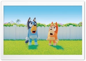 The Bluey Movie Big Surprise Bluey and Bingo 4K UHD Wallpaper for Widescreen and UltraWide Desktop, UltraHD TV, Smartphone, Tablet