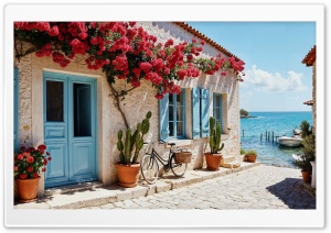 The Charm Of A Mediterranean Home 4K UHD Wallpaper for Widescreen and UltraWide Desktop, UltraHD TV, Smartphone, Tablet