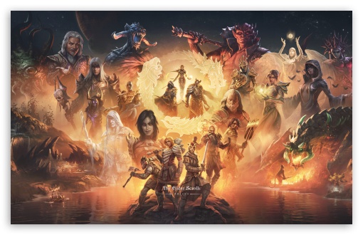 The Elder Scrolls 10th Anniversary UltraHD Wallpaper for UHD 16:9 ; HD 16:9 ; UltraWide 21:9 24:10 32:9 32:10 ; Widescreen 16:10 ; Tablet 1:1 ; Mobile 9:16 9:19.5 9:20 9:21 9:22 ; Dual 16:10 16:9 ; Triple 16:10 16:9 ;