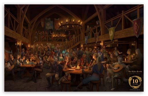 The Elder Scrolls 10th Anniversary Gathering UltraHD Wallpaper for UHD 16:9 ; HD 16:9 ; UltraWide 21:9 24:10 32:10 ; Widescreen 16:10 ; Dual 16:10 ;