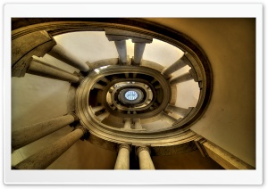 The Famous Helicoidal Staircase by Borromini Ultra HD Wallpaper for 4K UHD Widescreen desktop, tablet & smartphone