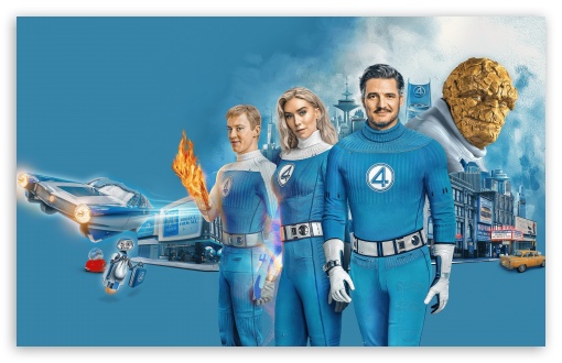 The Fantastic Four First Steps UltraHD Wallpaper for UHD 16:9 ; HD 16:9 ; UltraWide 21:9 24:10 32:9 32:10 ; Widescreen 16:10 5:3 ; Fullscreen 4:3 5:4 3:2 ; Tablet 1:1 ; Dual 16:10 5:3 16:9 4:3 5:4 3:2 ;