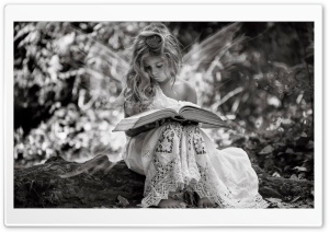The girl with the Book Ultra HD Wallpaper for 4K UHD Widescreen desktop, tablet & smartphone