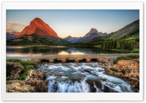 The Glacier National Park At Sunrise Ultra HD Wallpaper for 4K UHD Widescreen desktop, tablet & smartphone