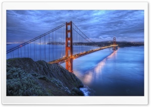 The Golden Gate Bridge At Dusk Ultra HD Wallpaper for 4K UHD Widescreen desktop, tablet & smartphone