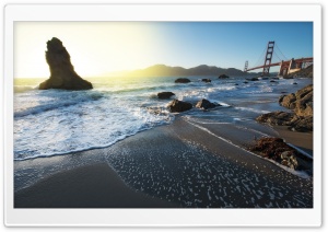 The Golden Gate Bridge From Marshall Beach Ultra HD Wallpaper for 4K UHD Widescreen desktop, tablet & smartphone