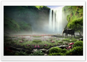 The Golden Path of Shangri-La Ultra HD Wallpaper for 4K UHD Widescreen desktop, tablet & smartphone