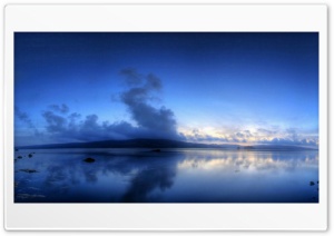 The lake of blue clouds Ultra HD Wallpaper for 4K UHD Widescreen Desktop, Lockscreen, Screensaver, TV, Tablet, Smartphone