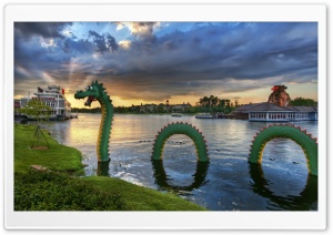 The Lego Dragon Disneyland Ultra HD Wallpaper for 4K UHD Widescreen desktop, tablet & smartphone