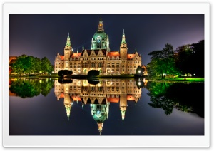 The New City Hall in Hanover, Germany Ultra HD Wallpaper for 4K UHD Widescreen desktop, tablet & smartphone