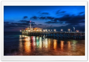 The Pier In Santa Monica Ultra HD Wallpaper for 4K UHD Widescreen desktop, tablet & smartphone