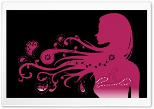 The Pink Flower Girl Ultra HD Wallpaper for 4K UHD Widescreen desktop, tablet & smartphone