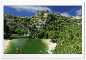 The Pont dArc over the Ardeche River Ultra HD Wallpaper for 4K UHD Widescreen desktop, tablet & smartphone
