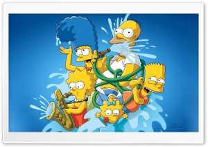 The Simpsons Funny Family Ultra HD Wallpaper for 4K UHD Widescreen desktop, tablet & smartphone