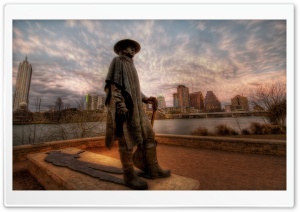 The Stevie Ray Vaughan Memorial Statue in Austin Ultra HD Wallpaper for 4K UHD Widescreen desktop, tablet & smartphone