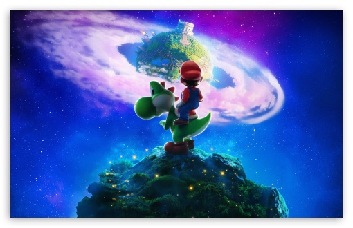 The Super Mario Galaxy Movie Yoshi and Mario UltraHD Wallpaper for UHD 16:9 ; HD 16:9 ; UltraWide 21:9 24:10 ; Widescreen 16:10 5:3 ; Fullscreen 4:3 5:4 3:2 ; Tablet 1:1 ; Mobile 9:16 9:19.5 9:20 9:21 9:22 10:16 2:3 3:5 3:4 ;