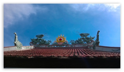 The top of Nam Thien De Nhat Trus roof UltraHD Wallpaper for 8K UHD TV 16:9 Ultra High Definition 2160p 1440p 1080p 900p 720p ;