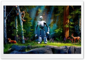 The Wild Robot Animation Movie Ultra HD Wallpaper for 4K UHD Widescreen Desktop, Lockscreen, Screensaver, TV, Tablet, Smartphone