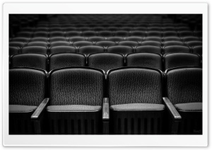 Theater Seats Black and White Ultra HD Wallpaper for 4K UHD Widescreen desktop, tablet & smartphone