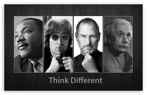 Think Different-Martin Luther King, John Lennon, Steve Jobs and Albert Einstein UltraHD Wallpaper for Wide 16:10 5:3 Widescreen WHXGA WQXGA WUXGA WXGA WGA ; 8K UHD TV 16:9 Ultra High Definition 2160p 1440p 1080p 900p 720p ; Standard 4:3 3:2 Fullscreen UXGA XGA SVGA DVGA HVGA HQVGA ( Apple PowerBook G4 iPhone 4 3G 3GS iPod Touch ) ; iPad 1/2/Mini ; Mobile 4:3 5:3 3:2 16:9 - UXGA XGA SVGA WGA DVGA HVGA HQVGA ( Apple PowerBook G4 iPhone 4 3G 3GS iPod Touch ) 2160p 1440p 1080p 900p 720p ;