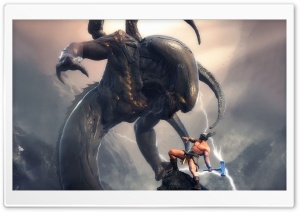 Thor vs Aliens Ultra HD Wallpaper for 4K UHD Widescreen desktop, tablet & smartphone