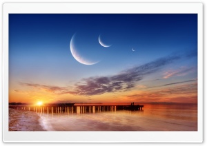 Three Moons Ultra HD Wallpaper for 4K UHD Widescreen desktop, tablet & smartphone
