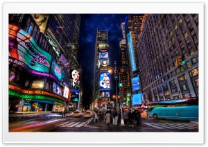 Times Square At Night Ultra HD Wallpaper for 4K UHD Widescreen desktop, tablet & smartphone