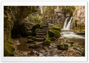 Tine de Conflens waterfall Ultra HD Wallpaper for 4K UHD Widescreen desktop, tablet & smartphone