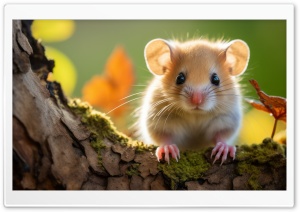 Tiny Wild Hamster Ultra HD Wallpaper for 4K UHD Widescreen Desktop, Lockscreen, Screensaver, TV, Tablet, Smartphone