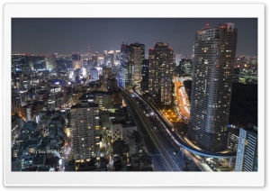 Tokyo at Night Ultra HD Wallpaper for 4K UHD Widescreen desktop, tablet & smartphone