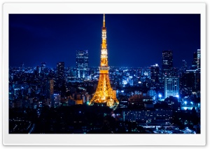 Tokyo Tower At Night Ultra HD Wallpaper for 4K UHD Widescreen desktop, tablet & smartphone