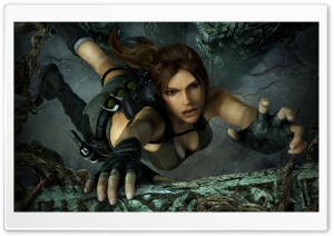 Tomb Raider Underworld Lara Croft Falling Ultra HD Wallpaper for 4K UHD Widescreen desktop, tablet & smartphone