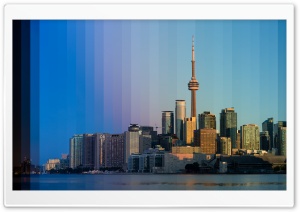 Toronto Skyline at Sunrise, Timelapse, Timeslice 4K UHD Wallpaper for Widescreen and UltraWide Desktop, UltraHD TV, Smartphone, Tablet