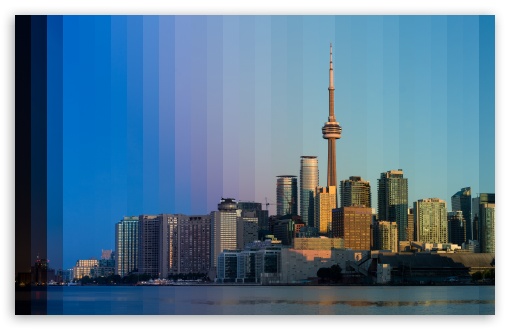 Toronto Skyline at Sunrise, Timelapse, Timeslice UltraHD Wallpaper for UHD 16:9 ; HD 16:9 ; UltraWide 21:9 24:10 ; Widescreen 16:10 5:3 ; Fullscreen 4:3 5:4 3:2 ; Tablet 1:1 ; Mobile 9:16 9:19.5 9:20 9:21 9:22 10:16 2:3 3:5 3:4 ;